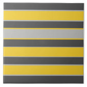 Streifen in hellgrau und dunkelgrau, Senfgelb Fliese (Vorderseite)