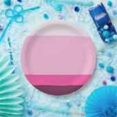 Streifen in Lila lila: Warme Palette Pappteller (Party)