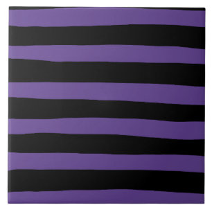Streifen in Lila und schwarz Fliese