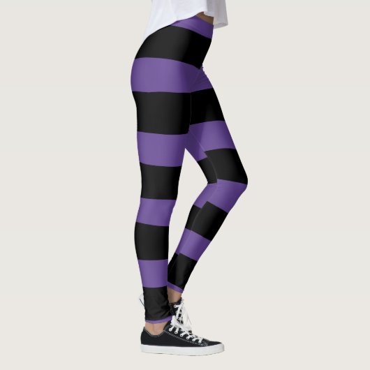 Streifen in Lila und schwarz Leggings (Rechts)
