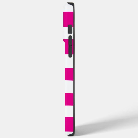 Streifen in Magenta und Weiß Case-Mate iPhone Hülle (Rückseite / Links)