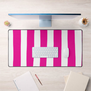 Streifen in Magenta und Weiß Schreibtischunterlage