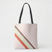 Streifen in natürlichen Farben auf hellpastellrosa Tasche (Vorderseite)