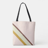 Streifen in natürlichen Farben auf hellpastellrosa Tasche (Rückseite)