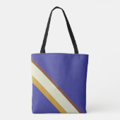 Streifen in natürlichen Farben auf Kobaltblau Tasche (Rückseite)