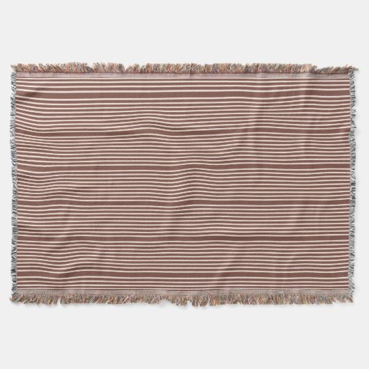 Streifen in natürlichen Farben braun und blassrosa Decke (Vorderseite)