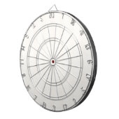 Streifen in Pastel Tan und Beige Dartscheibe (Vorderseite rechts)