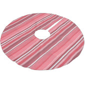 Streifen in Rosa Polyester Weihnachtsbaumdecke (Schrägansicht)