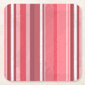 Streifen in Rosa Rechteckiger Pappuntersetzer (Vorderseite)