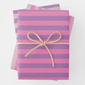 Streifen in rosa Set von 3  Geschenkpapier Set (Beispiel)