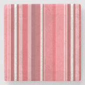 Streifen in Rosa Steinuntersetzer (Vorderseite)