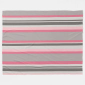 Streifen in Rosa und Grau Fleecedecke (Vorderseite (Horizontal))