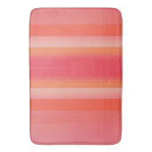 Streifen in Rosa und Orange Badematte (Vorderseite Vertikal)
