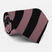 Streifen in Rose Gold und Schwarz Krawatte (Gerollt)