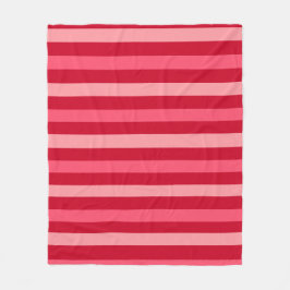 Streifen in Rot und Rosa Fleecedecke