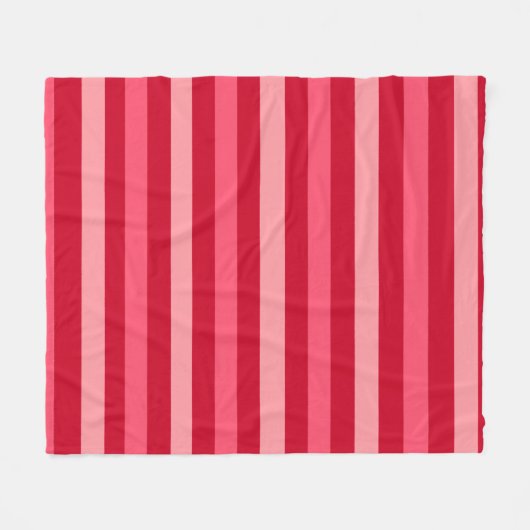 Streifen in Rot und Rosa Fleecedecke (Vorderseite (Horizontal))
