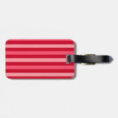 Streifen in Rot und Rosa Gepäckanhänger (Rückseite horizontal)