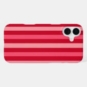 Streifen in Rot und Rosa iPhone Hülle (Rückseite (Horizontal))