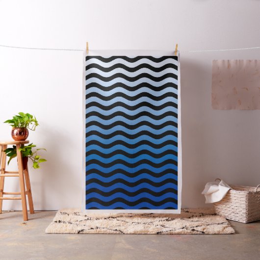 Streifen in Schwarz und Blau Stoff (Beispiel)