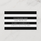 Streifen in Schwarz/Weiß, beruflich gestreift Visitenkarte (Rückseite)