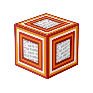 Streifen in Square Frame 6 + Ihr Foto Würfel