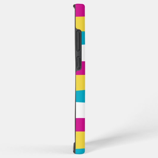 Streifen in ungefärbten Streifen - Türkis, Gelb, R Samsung Galaxy Hülle (Rechte Seite)