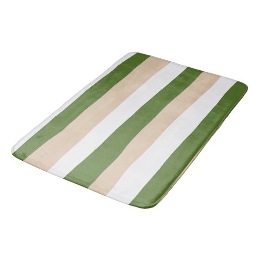 Streifen in ungefärbten Streifen - weiß, sand und Badematte (Schrägansicht)