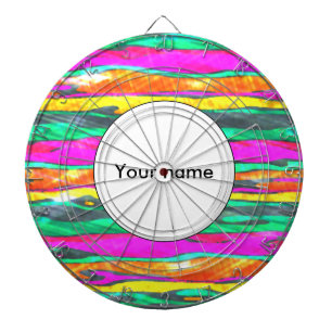 Streifen in Wasserfarben Dartscheibe