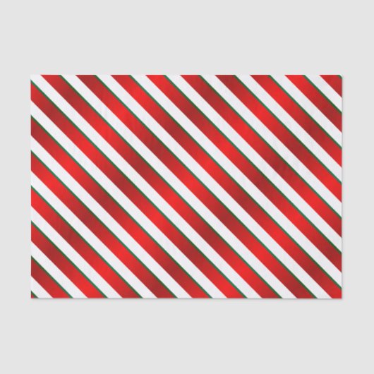 Streifen in Weiß, Grün und Rot Seidenpapier (Vorderseite)