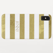 Streifen in weiß und grün braun Case-Mate iPhone hülle (Rückseite (Horizontal))