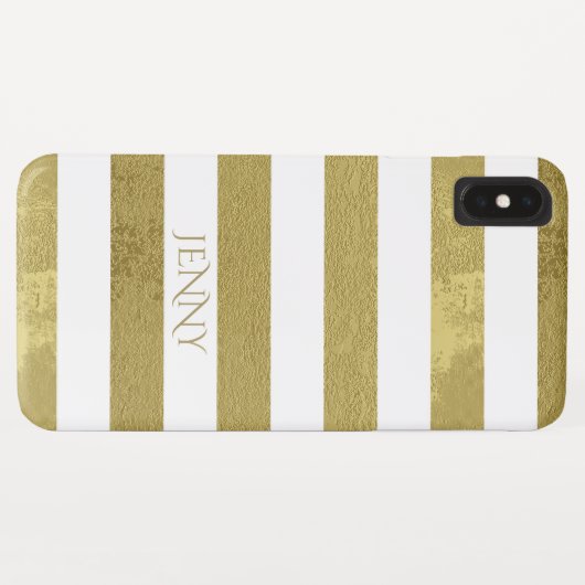 Streifen in weiß und grün braun Case-Mate iPhone hülle (Rückseite (Horizontal))