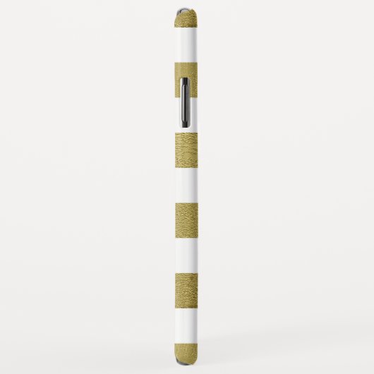 Streifen in weiß und grün braun Case-Mate iPhone hülle (Hinten/Rechts)