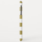 Streifen in weiß und grün braun Case-Mate iPhone hülle (Hinten/Links)