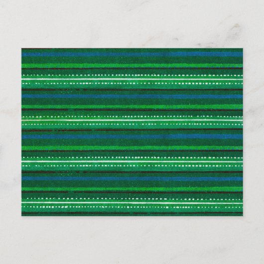 Streifen japanisches Holzschnitt Textil Postkarte (Vorderseite)