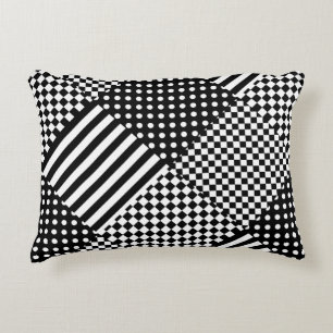 Streifen Karo Harlequin Polka Dots Mixed Design Dekokissen