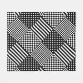 Streifen Karo Harlequin Polka Dots Mixed Design Fleecedecke (Vorderseite (Horizontal))