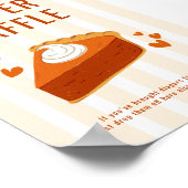 Streifen Kleine Süsse Pie Diaper Raffle Table Sign Poster (Ecke)