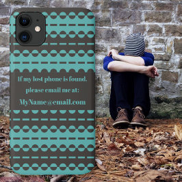 Streifen - Kohle und Aqua Blue Case-Mate iPhone Hülle