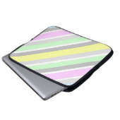 Streifen Laptopschutzhülle (Vorne Knopf)