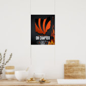 Streifen laufen tief | Ohio Kapitel Poster (Küche)