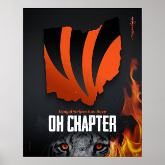 Streifen laufen tief | Ohio Kapitel Poster