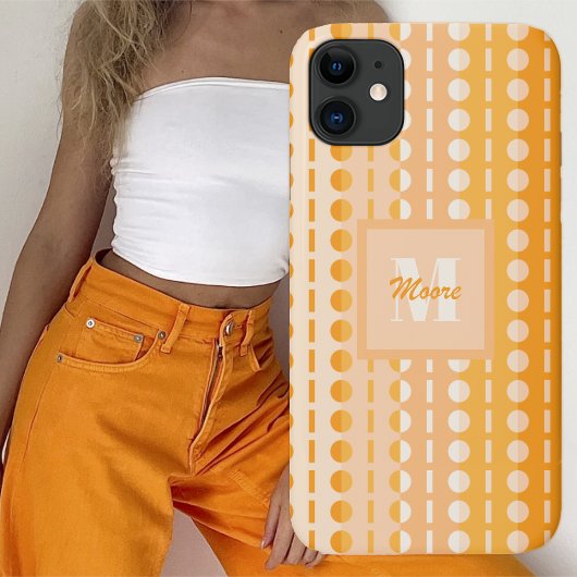 Streifen - leicht bis dunkel Orange Ombre Case-Mate iPhone Hülle