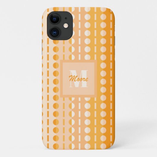 Streifen - leicht bis dunkel Orange Ombre Case-Mate iPhone Hülle (Rückseite)