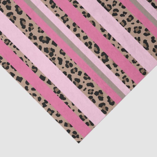 Streifen Leopard und Rosa Seidenpapier (Ausschnitt)