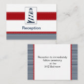 Streifen, Leuchtturm, nautische Empfänge Begleitkarte (Vorne/Hinten)