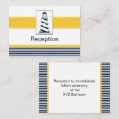 Streifen, Leuchtturm, nautische Empfänge Begleitkarte (Vorne/Hinten)