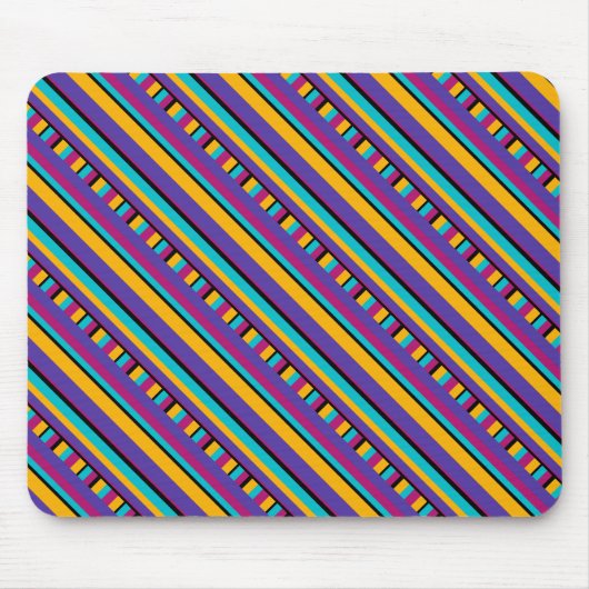 Streifen lila gelb mousepad (Vorne)