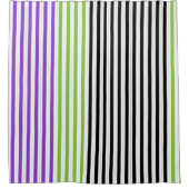 Streifen Lila, grün Duschvorhang (Vorderseite)