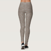 Streifen Linien hellbraun hellgrau Leggings (Rückseite)