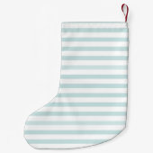 Streifen lt-Blue und weißes horizontaler Kleiner Weihnachtsstrumpf (Rückseite)
